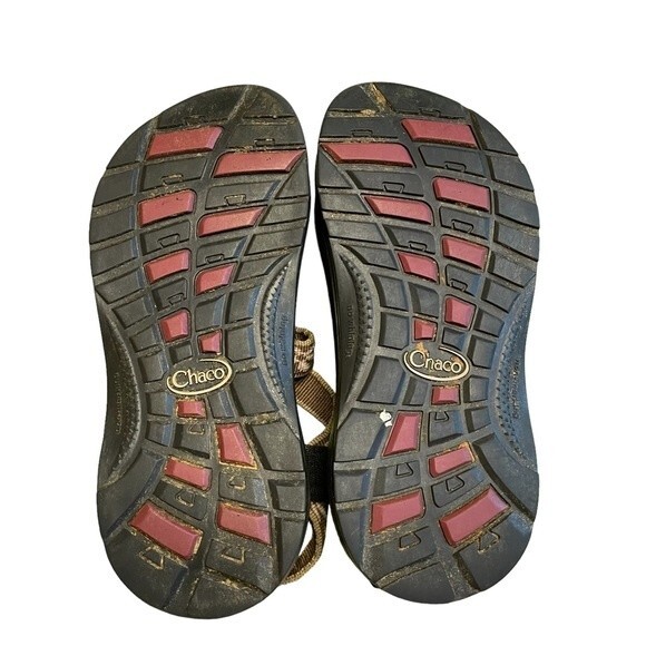 Chaco Z1 Girl's Brown Cream Floral Sandals Size 2Y - Picture 4 of 6